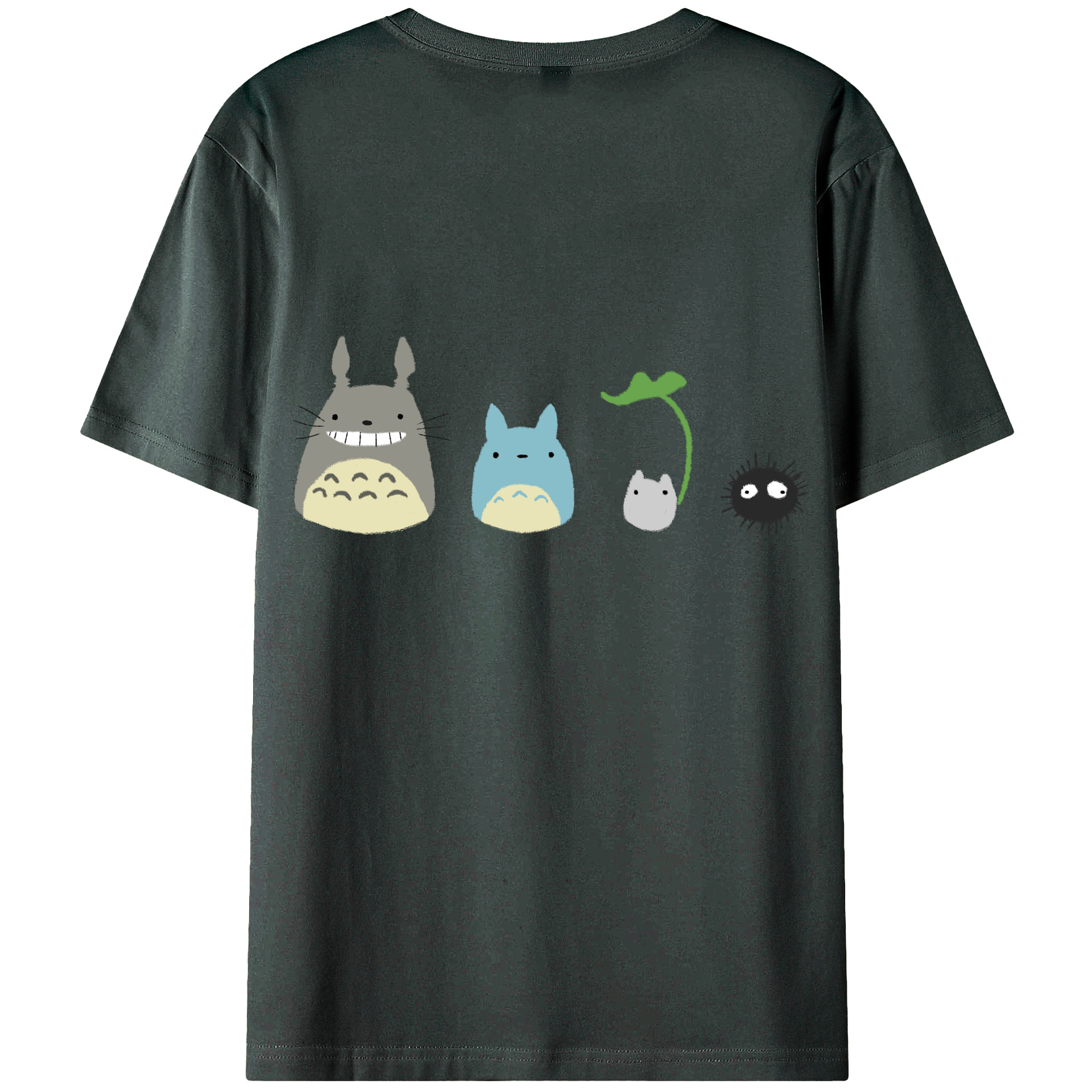 （画像用） となりのトトロ 草壁メイ 草壁サツキ My Neighbor Totoro Satsuki Kusakabe Mei Kusakabe 綿100％ メンズ半袖Tシャツ（バックプリント） 通気性